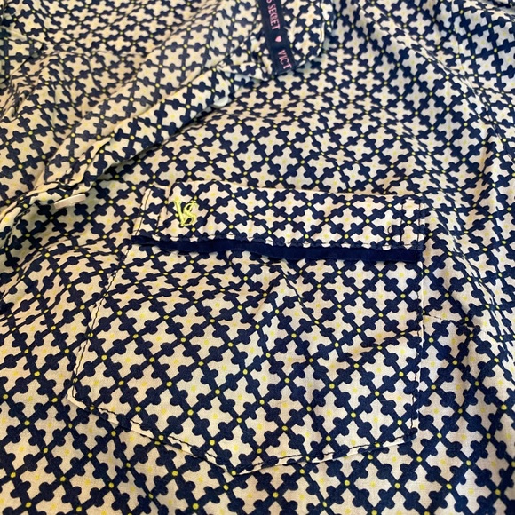 Victoria Secret 100% Cotton Button-up Nightgown / Color: Blue / Size: L - Picture 4 of 5